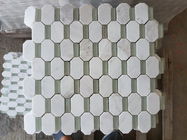 بلاط الرخام الاصطناعي مسدس الأبيض كارارا ، فندق الأبيض كرارا Hexagon Tile
