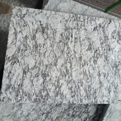 الصين ملتهب رذاذ أبيض الجرانيت بلاط / ألواح لخطوات درج / بلاط الأرضيات